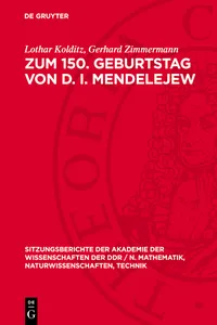 Zum 150. Geburtstag von D. I. Mendelejew_cover