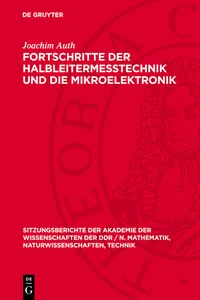 Fortschritte der Halbleitermeßtechnik und die Mikroelektronik_cover