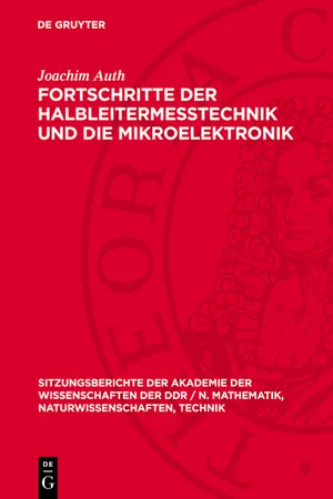 Fortschritte der Halbleitermeßtechnik und die Mikroelektronik