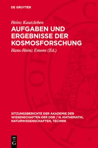 Aufgaben und Ergebnisse der Kosmosforschung_cover