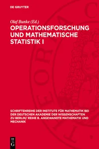Operationsforschung und mathematische Statistik I_cover