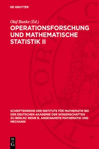 Operationsforschung und mathematische Statistik II_cover