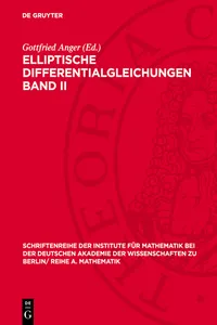 Elliptische Differentialgleichungen Band II_cover