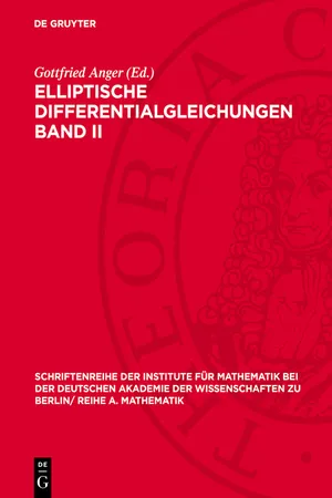 Elliptische Differentialgleichungen Band II