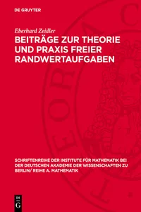 Beiträge zur Theorie und Praxis freier Randwertaufgaben_cover