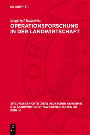 Operationsforschung in der Landwirtschaft