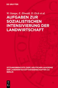 Aufgaben zur sozialistischen Intensivierung der Landwirtschaft_cover