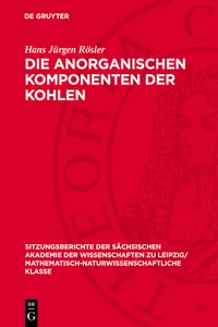 Die anorganischen Komponenten der Kohlen_cover