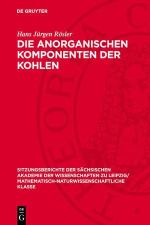 Die anorganischen Komponenten der Kohlen