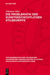 Die Problematik der kunstgeschichtlichen Stilbegriffe_cover