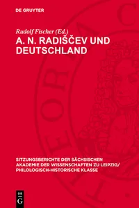 A. N. Radiščev und Deutschland_cover