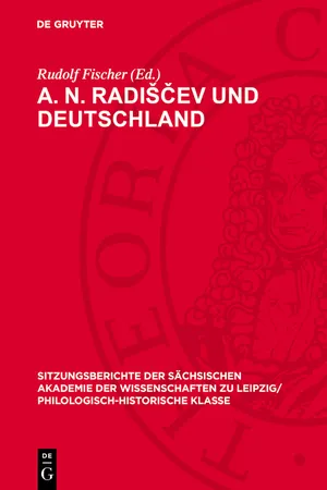 A. N. Radiščev und Deutschland