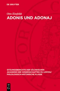 Adonis und Adonaj_cover