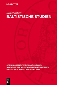 Baltistische Studien_cover