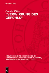 "Verwirrung des Gefühls"_cover