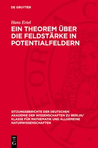 Ein Theorem über die Feldstärke in Potentialfeldern_cover