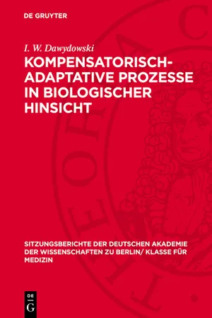 Kompensatorisch-Adaptative Prozesse in biologischer Hinsicht