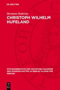 Christoph Wilhelm Hufeland_cover