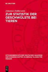 Zur Statistik der Geschwülste bei Tieren_cover