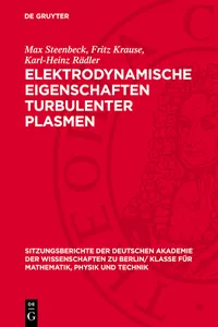 Elektrodynamische Eigenschaften turbulenter Plasmen_cover