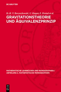 Gravitationstheorie und Äquivalenzprinzip_cover