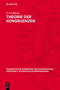 Theorie der Kongruenzen_cover