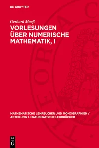 Vorlesungen über numerische Mathematik, I_cover