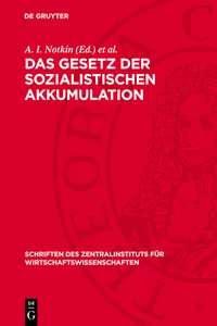 Das Gesetz der sozialistischen Akkumulation_cover