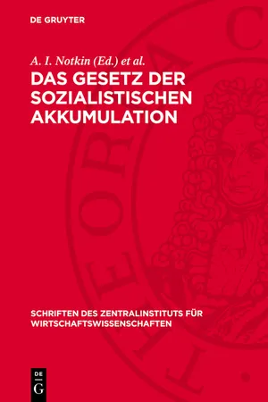 Das Gesetz der sozialistischen Akkumulation