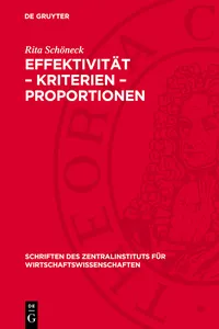 Effektivität – Kriterien – Proportionen_cover