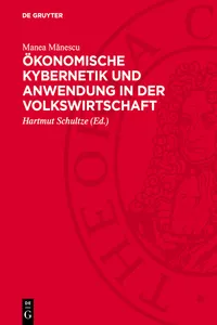 Ökonomische Kybernetik und Anwendung in der Volkswirtschaft_cover