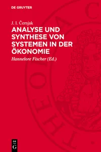 Analyse und Synthese von Systemen in der Ökonomie_cover