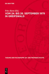 vom 24. bis 26. September 1979 in Greifswald_cover