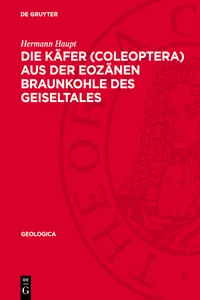 Die Käfer aus der eozänen Braunkohle des Geiseltales_cover