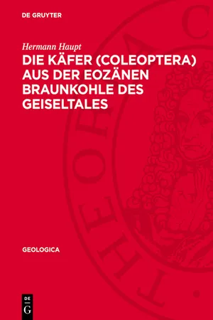 Die Käfer (Coleoptera) aus der eozänen Braunkohle des Geiseltales