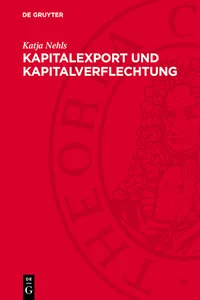 Kapitalexport und Kapitalverflechtung_cover