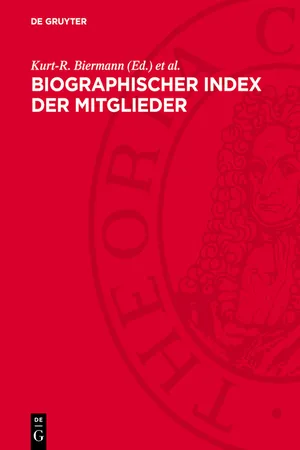 Biographischer Index der Mitglieder