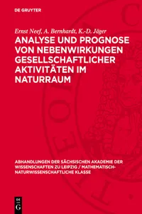 Analyse und Prognose von Nebenwirkungen gesellschaftlicher Aktivitäten im Naturraum_cover