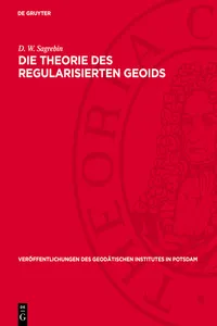 Die Theorie des regularisierten Geoids_cover