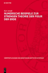 Numerische Beispiele zur strengen Theorie der Figur der Erde_cover