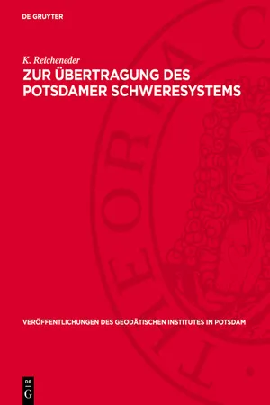 Zur Übertragung des Potsdamer Schweresystems