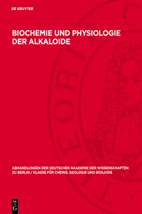 Biochemie und Physiologie der Alkaloide_cover