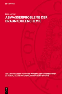 Abwasserprobleme der Braunkohlenchemie_cover