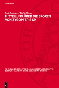 Mitteilung über die Sporen von Zygopteris Sp._cover