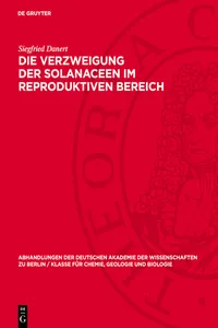 Die Verzweigung der Solanaceen im reproduktiven Bereich_cover