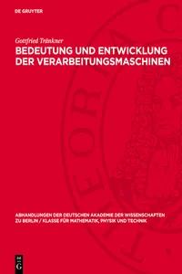 Bedeutung und Entwicklung der Verarbeitungsmaschinen_cover