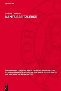 Kants Besitzlehre_cover