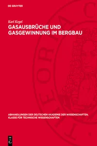 Gasausbrüche und Gasgewinnung im Bergbau_cover