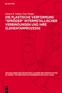 Die plastische Verformung "Spröder" intermetallischer Verbindungen und ihre Elementarprozesse_cover