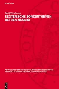 Esoterische Sonderthemen bei den Nusairi_cover